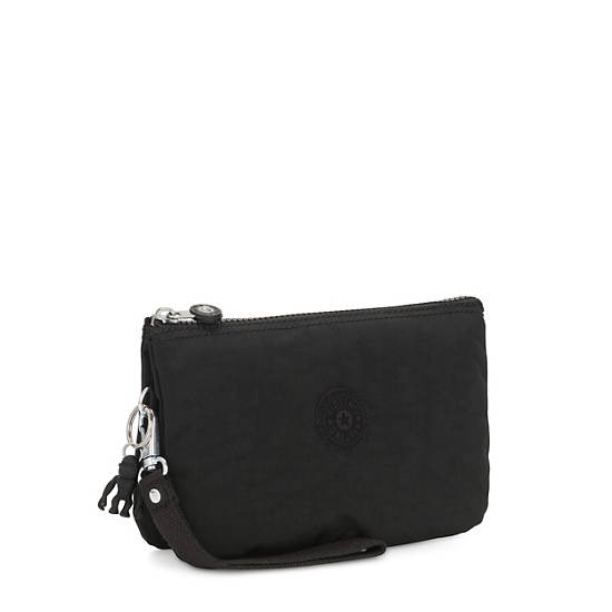 Kipling Creativity Extra Large Classic Wristlet Handbag Black Noir | CA 1258FD